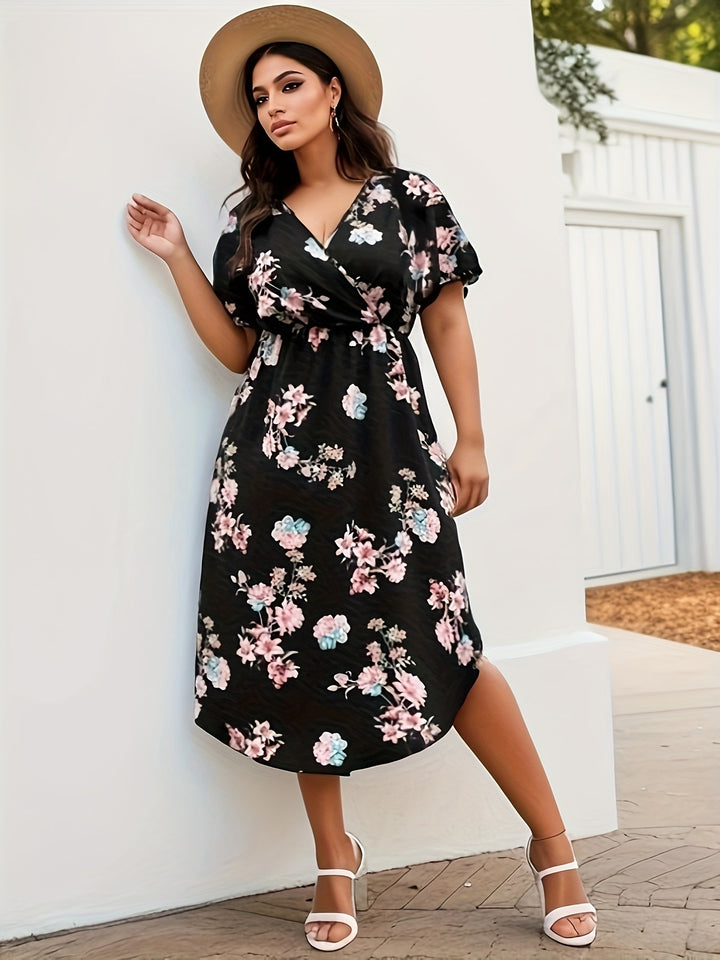 Louise | Robe Élégante avec Manches Papillon