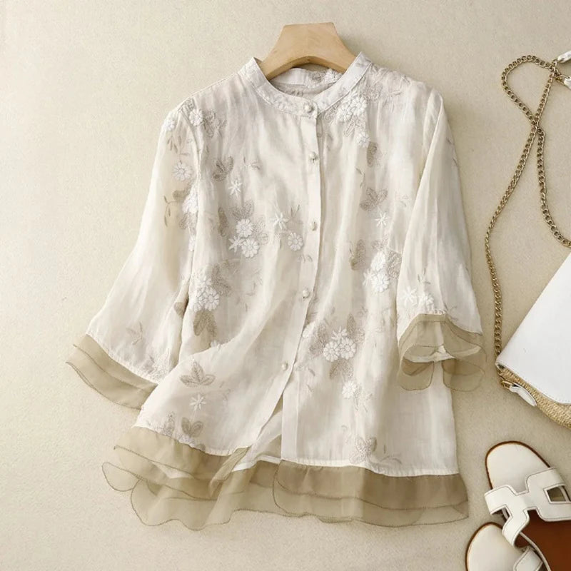 Laura™ | Blouse brodée