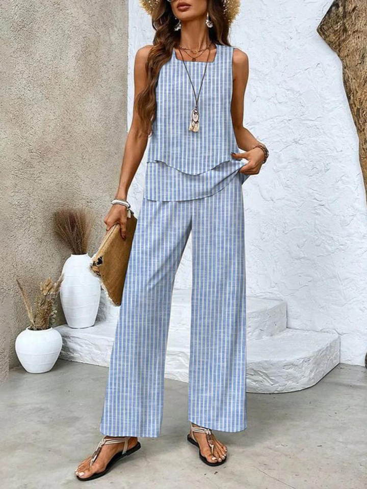 Esther | Ensemble Été Luxe Pantalon + Chemise