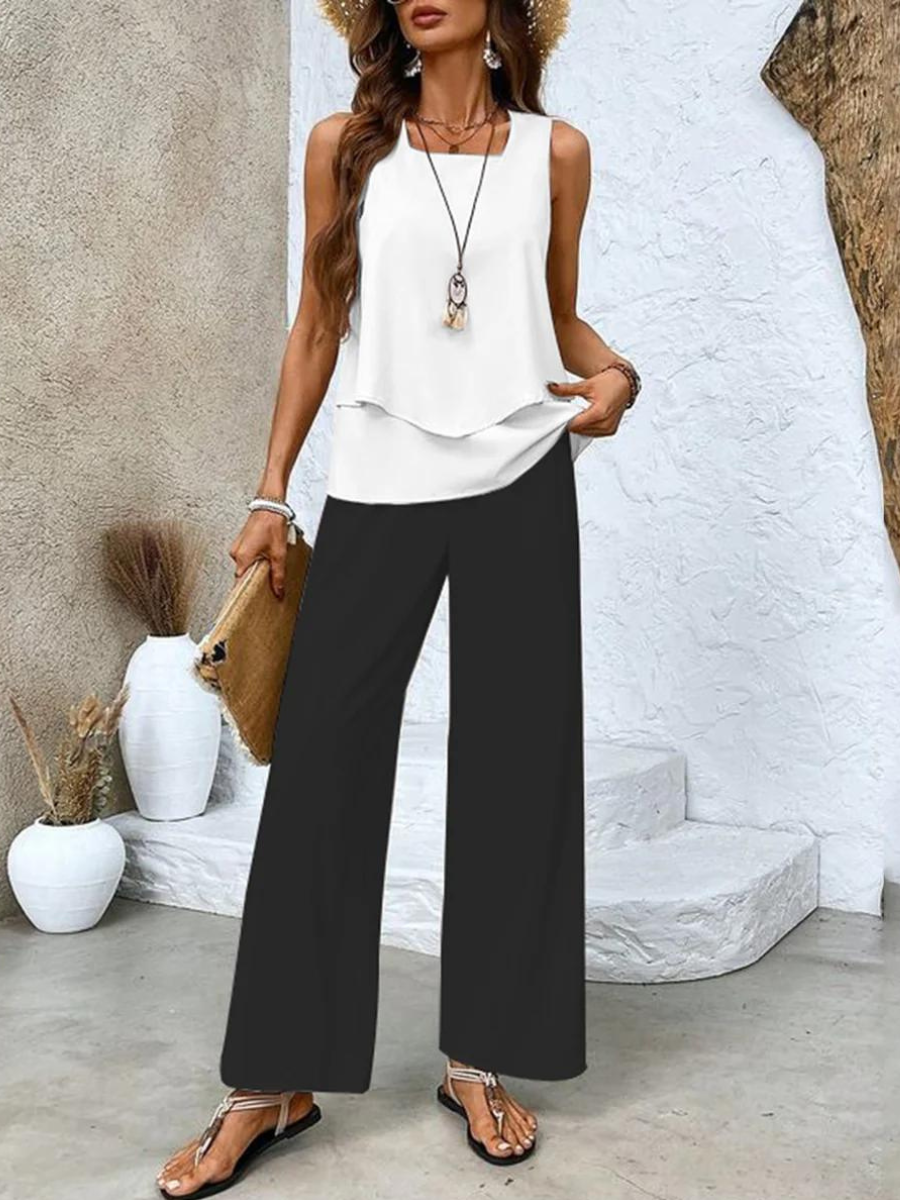 Esther | Ensemble Été Luxe Pantalon + Chemise