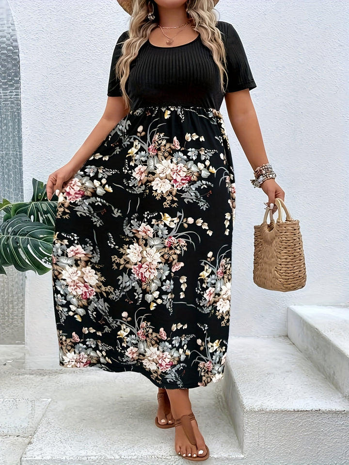 France | Robe Élégante Grande Taille Fleuri