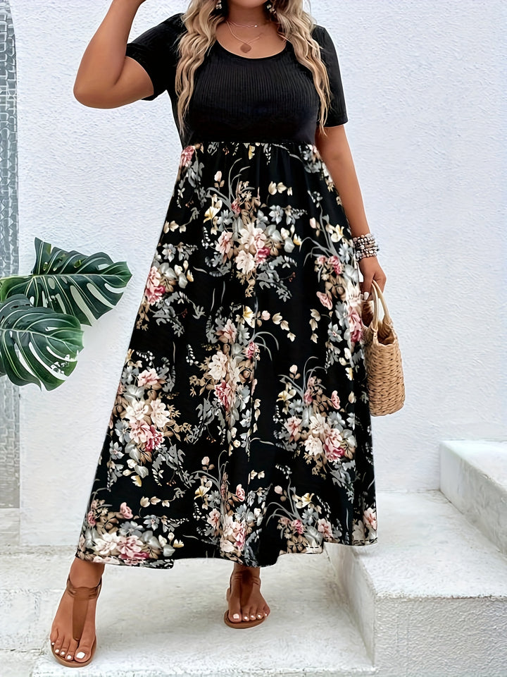 France | Robe Élégante Grande Taille Fleuri