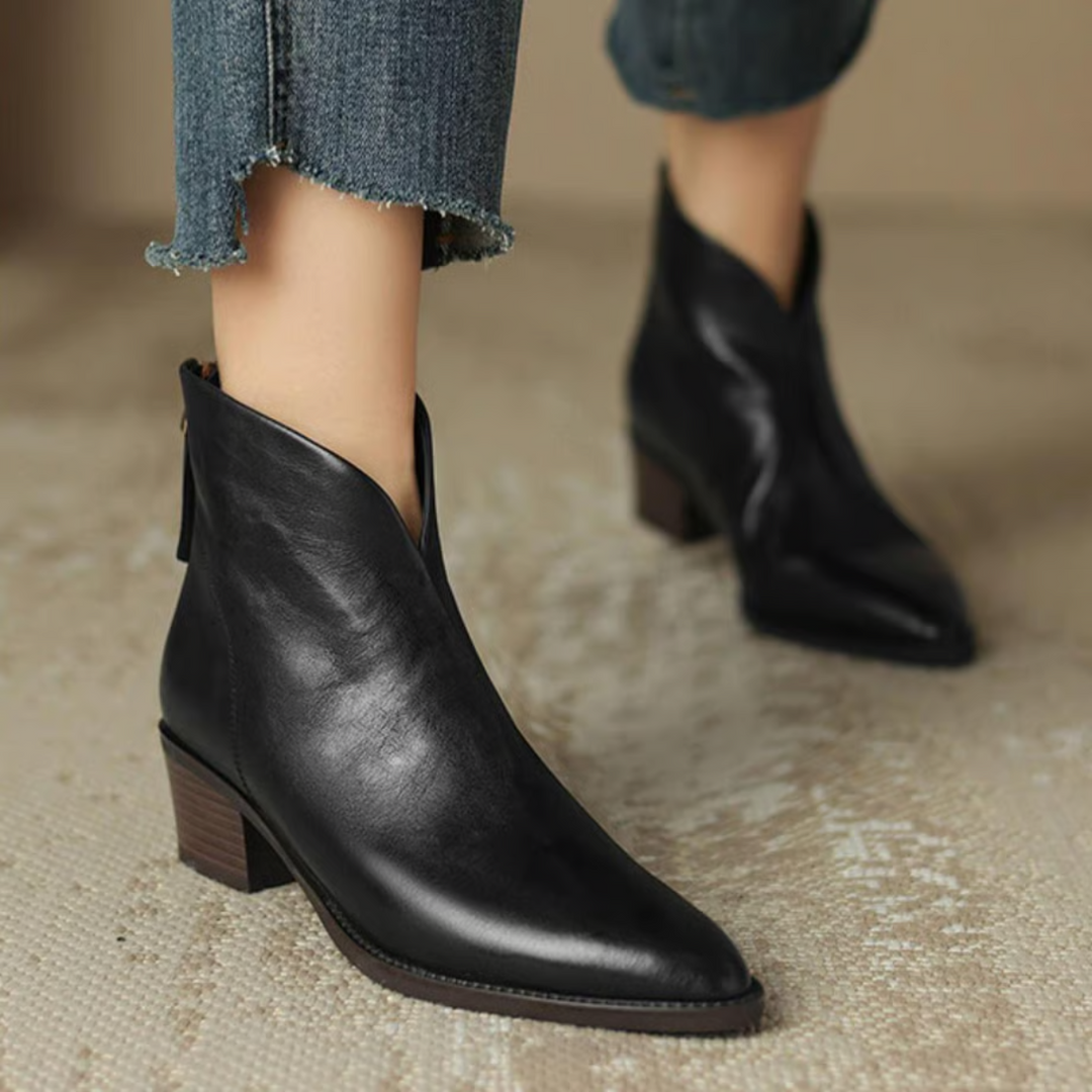 Claudine™ | Bottines de luxe à talon bas