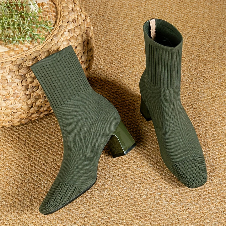 Paulette™ – Bottines tricot confortables à talon stable et souple