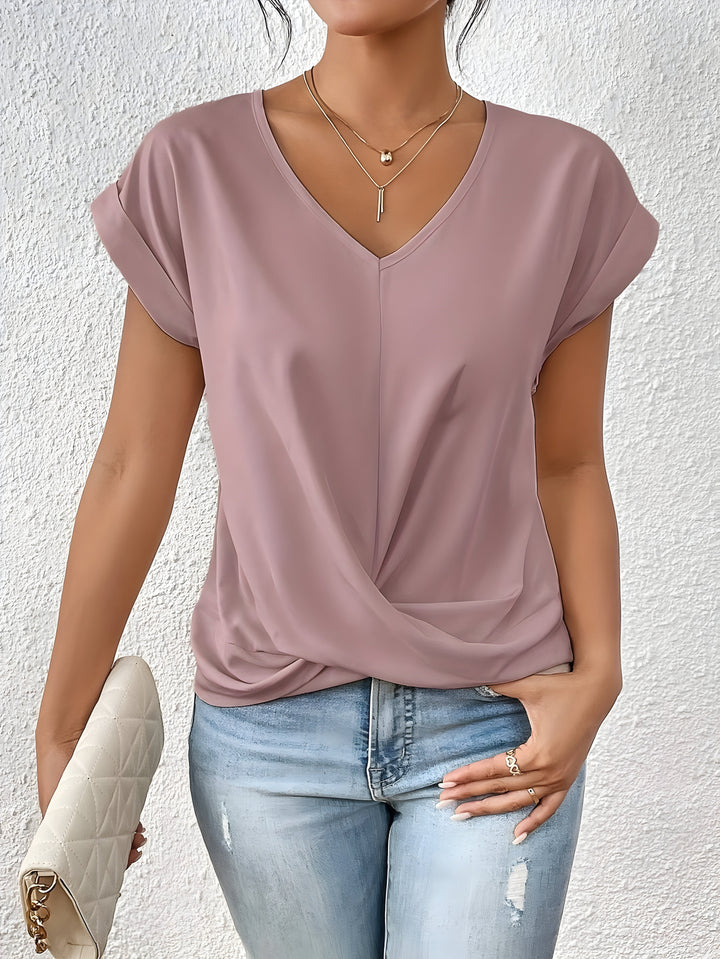 Lydia™ | T-shirt décontracté avec col en V
