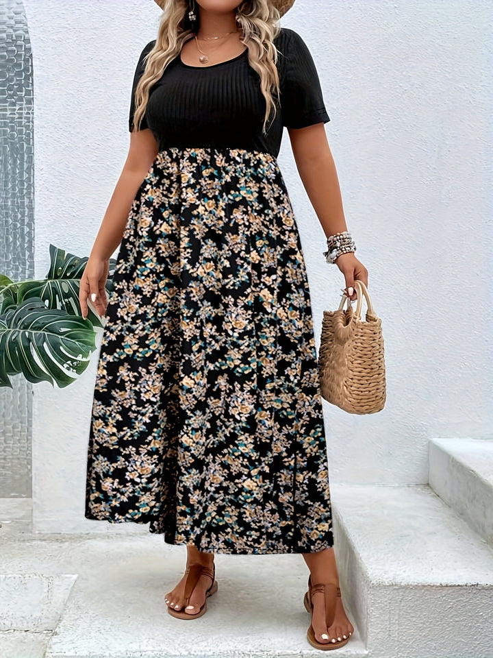 France | Robe Élégante Grande Taille Fleuri