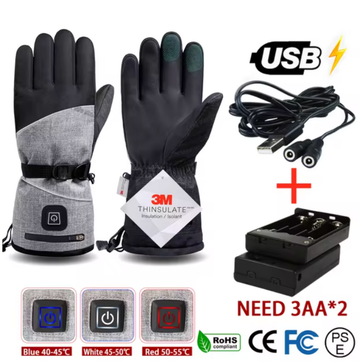 Gants Chauffants Électriques Thinsulate™ avec Isolation 3M