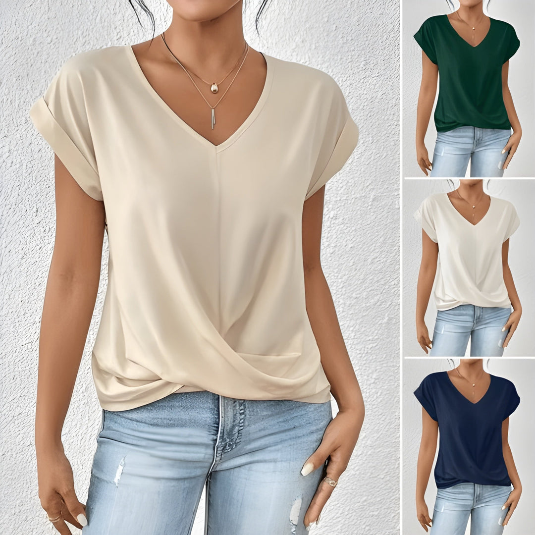 Lydia™ | T-shirt décontracté avec col en V