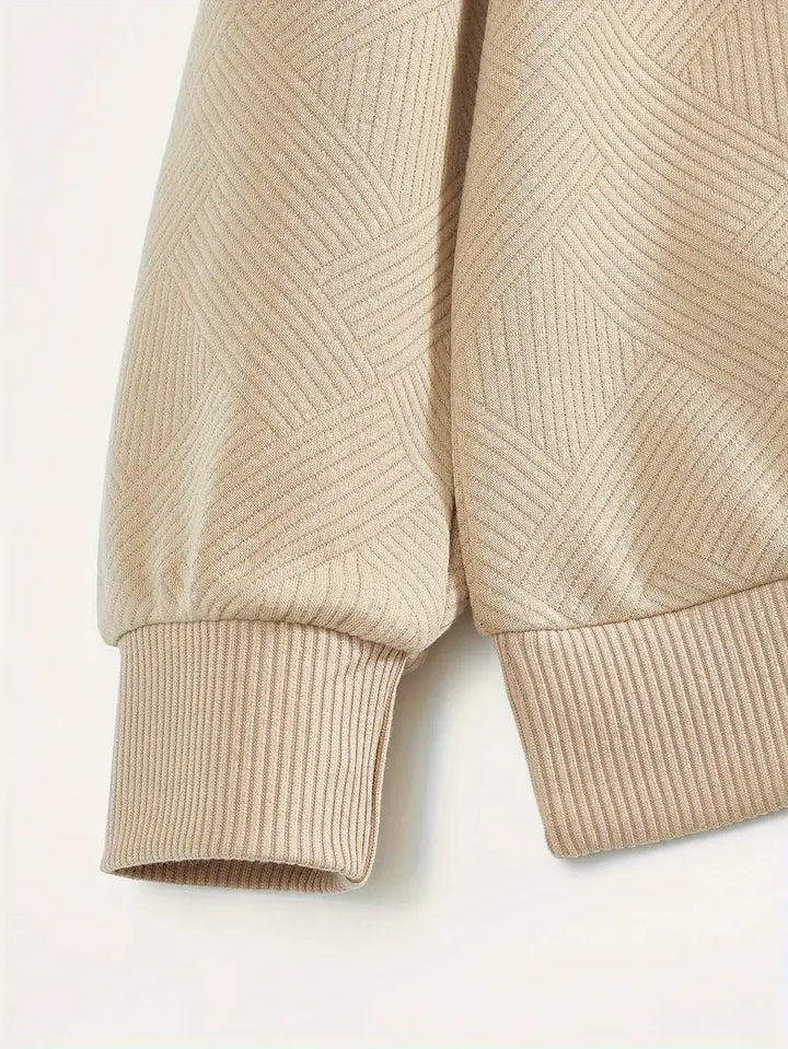 Didier – Pull zippé vintage avec design géométrique