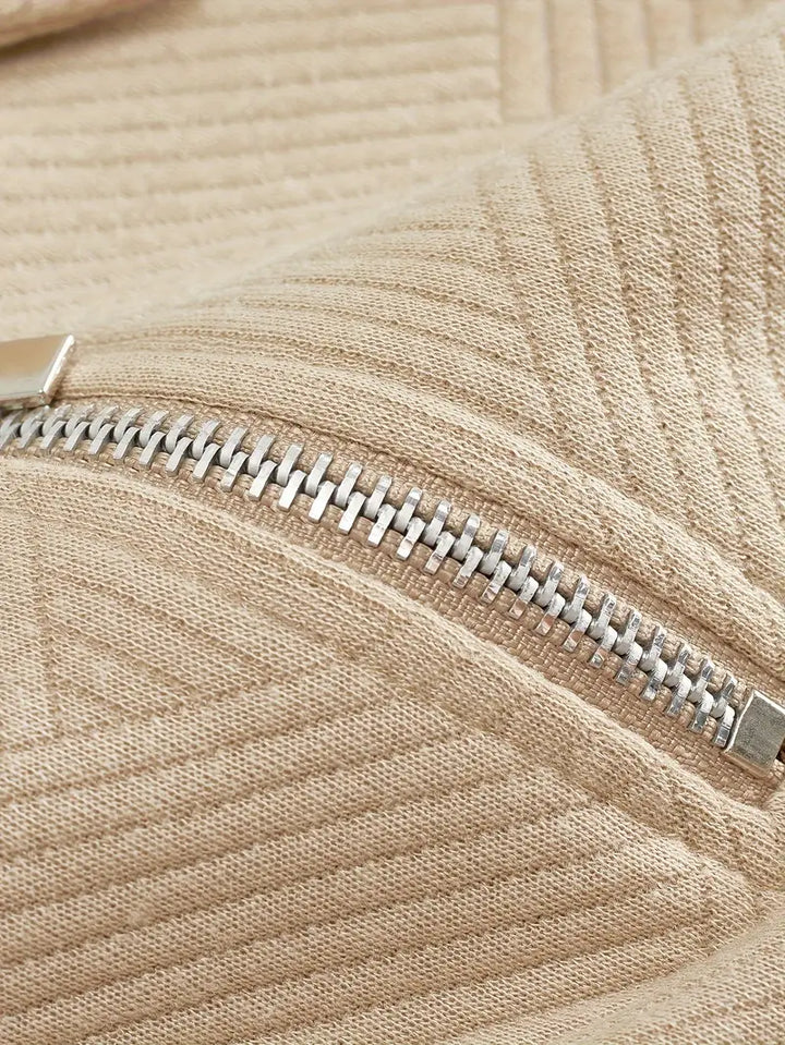 Didier – Pull zippé vintage avec design géométrique