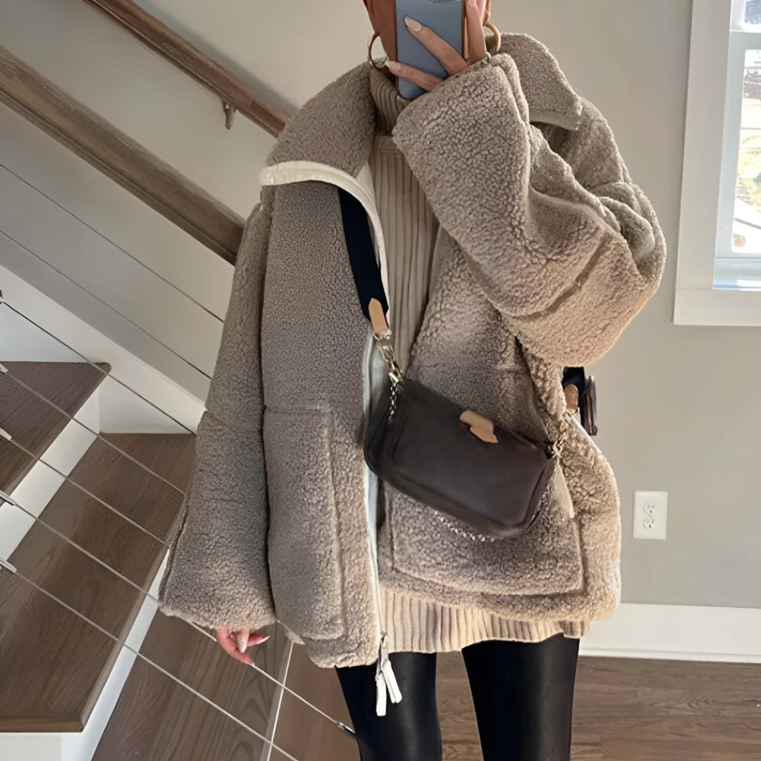 Jade | Veste en teddy fleece
