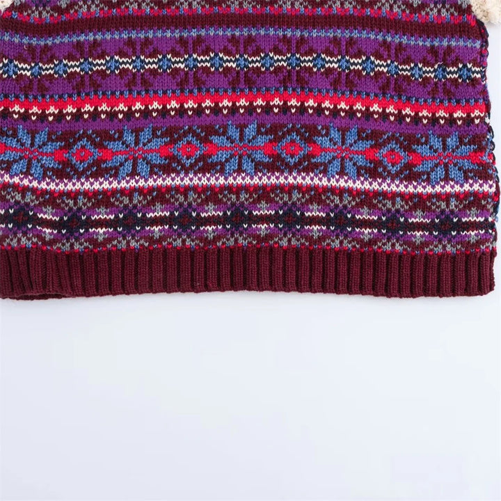 BLANDINE™ | Pull Jacquard Col Femme