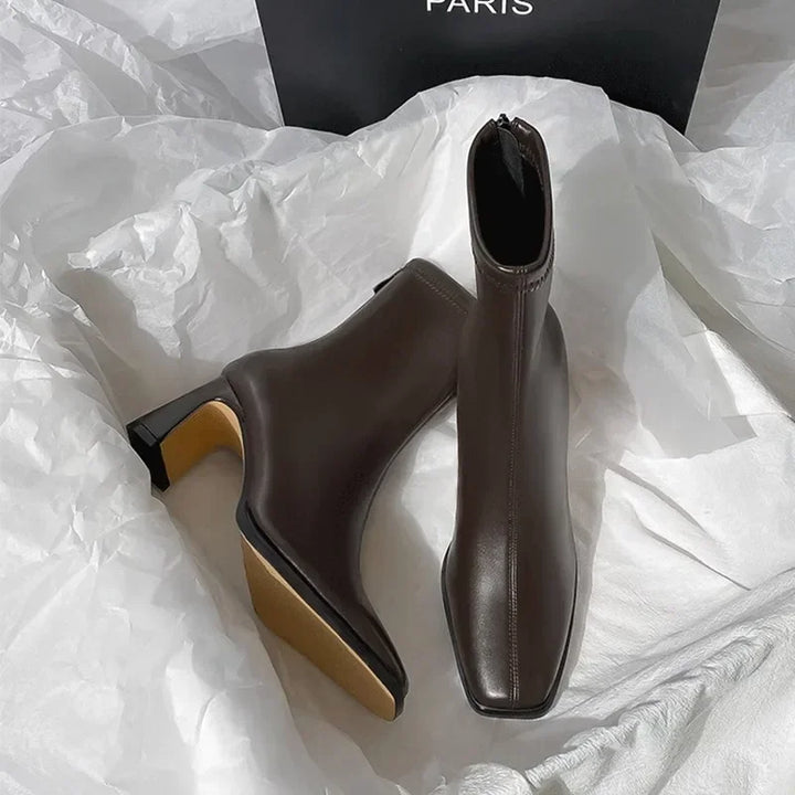 Maéliane | Bottines Élégantes à Talon Carré