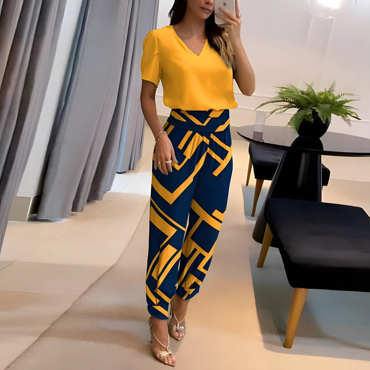 Florence | Ensemble tendance avec chemisier et pantalon