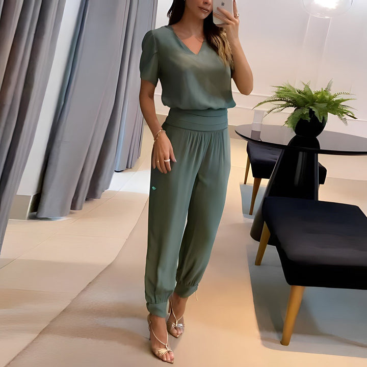 Florence | Ensemble tendance avec chemisier et pantalon