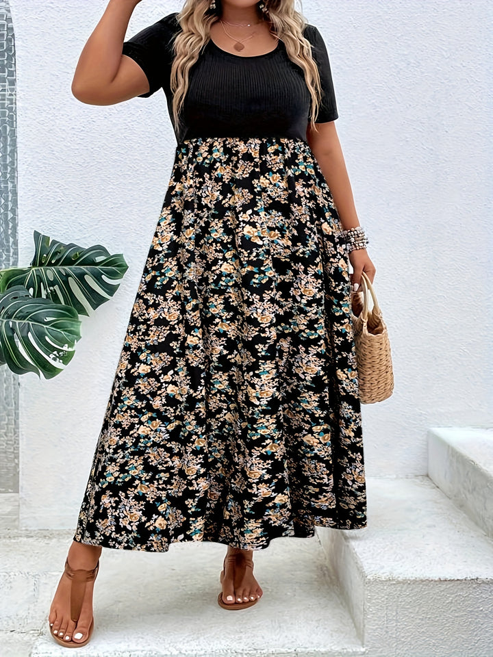 France | Robe Élégante Grande Taille Fleuri