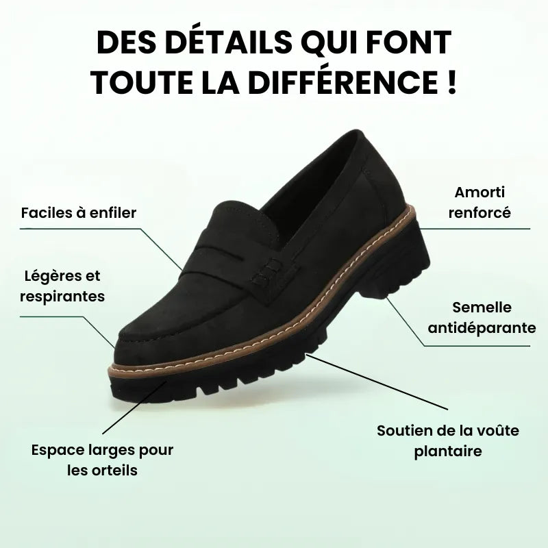 Maélis™ – Mocassins élégants à confort supérieur + semelles offertes