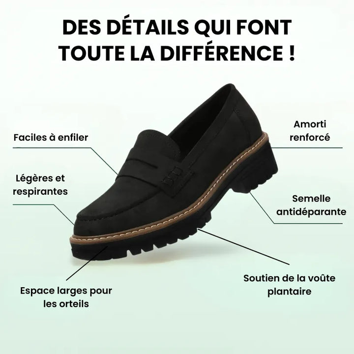 Maélis™ – Mocassins élégants à confort supérieur + semelles offertes