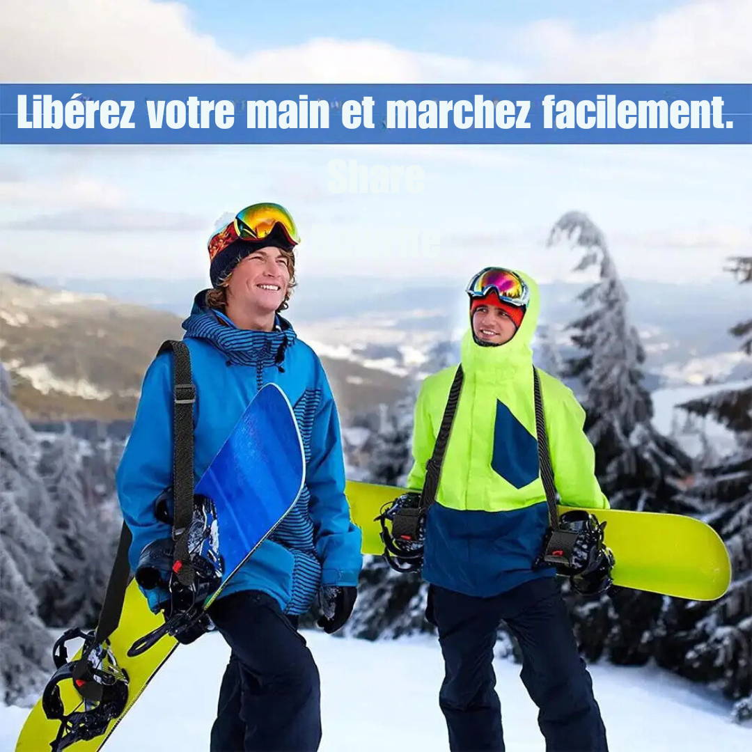 SkiPorter | Porte-Ski et Snowboard Pratique (1+1 GRATUIT)