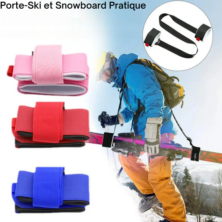 SkiPorter | Porte-Ski et Snowboard Pratique (1+1 GRATUIT)