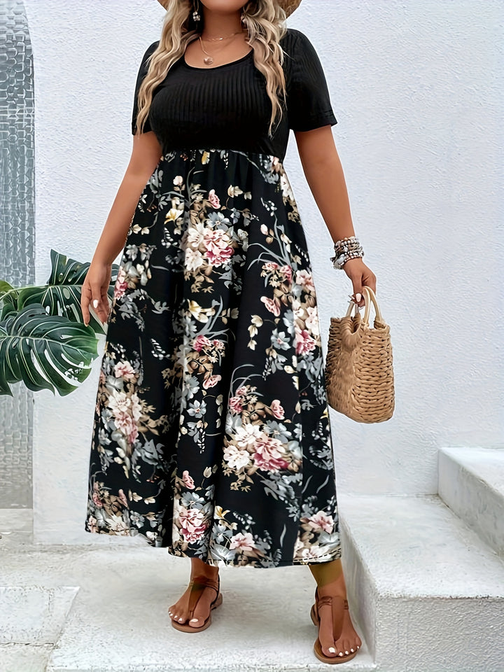 France | Robe Élégante Grande Taille Fleuri