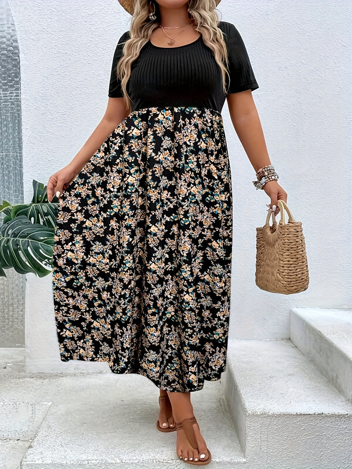 France | Robe Élégante Grande Taille Fleuri