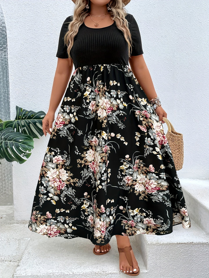 France | Robe Élégante Grande Taille Fleuri