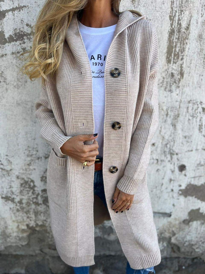 Christel | Élégant cardigan long en maille