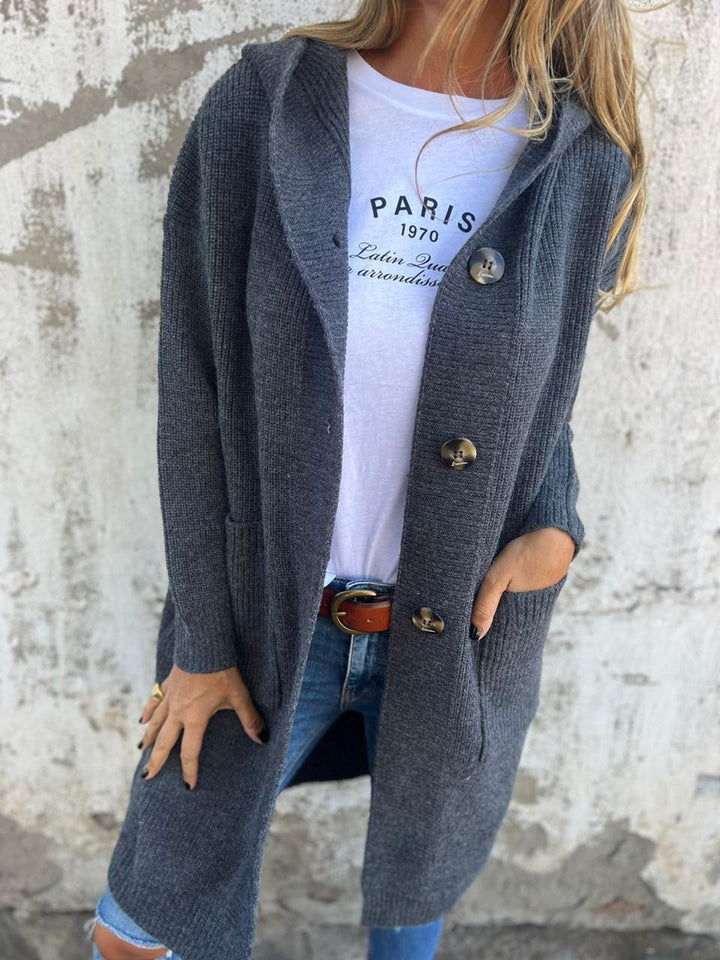 Christel | Élégant cardigan long en maille