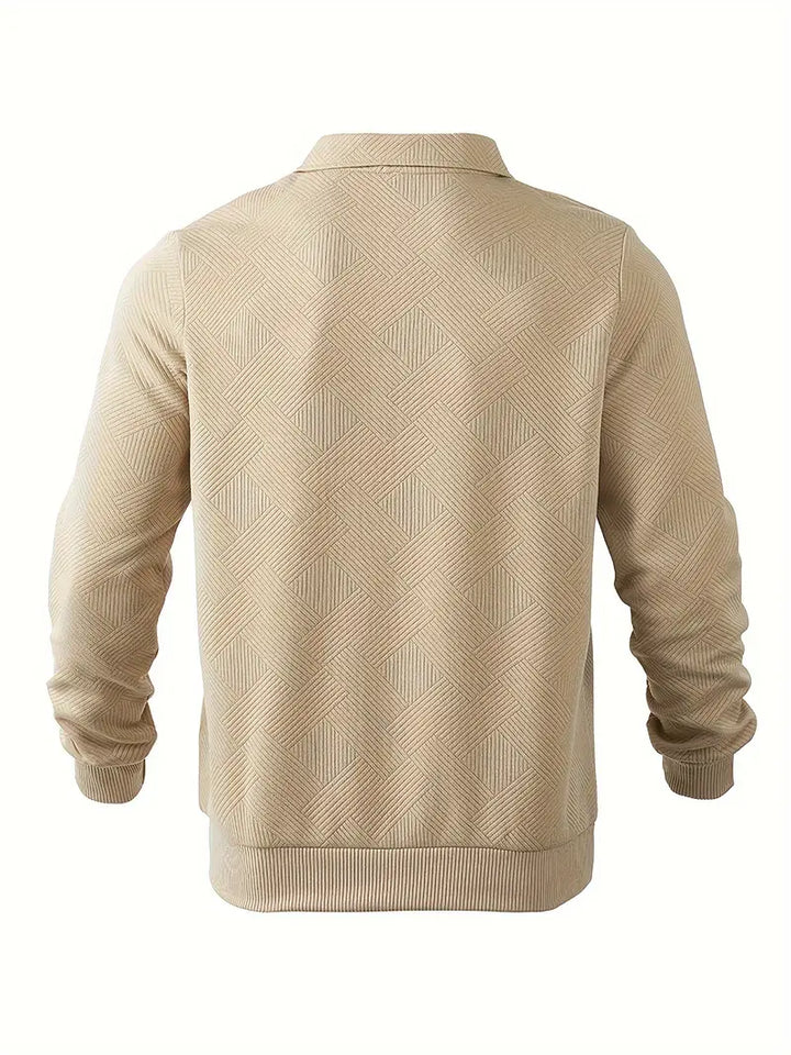 Didier – Pull zippé vintage avec design géométrique